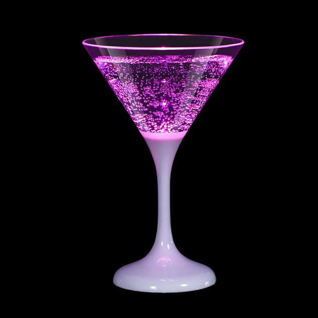 Cocktailglas LED rosa